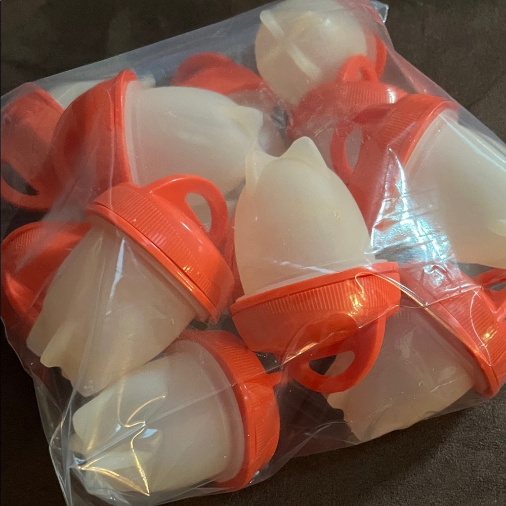 Silicone Egg Molds with Orange Lids